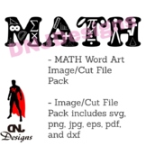 MATH Word Art Image/Cut File Pack