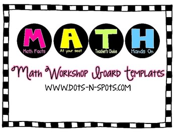 Preview of MATH Workshop Templates