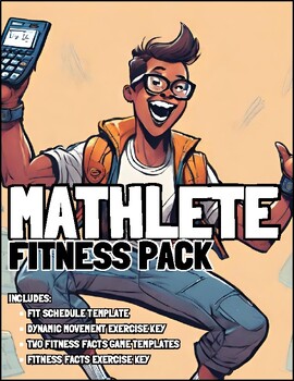 Preview of MATH-lete Fitness Pack: Get Moving, Practice Math Facts, & Add Fun to Fitness!
