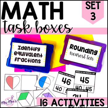 Preview of MATH task boxes {set three} 