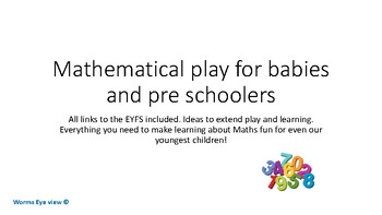 Preview of MATHEMATICAL PLAY FOR BABIES AND PRE SCHOOLERS