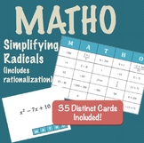 MATHO - Simplifying Radicals, Including Rationalization