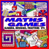 MATHS BOARD GAMES & ACTIVITIES TEACHING RESOURCE KS2-4 ALG