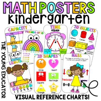 Preview of MATHS POSTERS - KINDERGARTEN/FOUNDATION/PREP - GROWING PACK