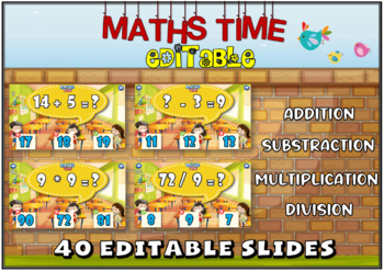 Preview of MATHS TIME:MISSING NUMBER,ADDITION - SUBTRACTION AND MULTIPLICATION - DIVISION