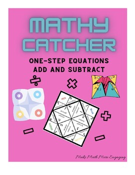 Preview of MATHY CATCHER_One Step Equations (Add/Subtract)