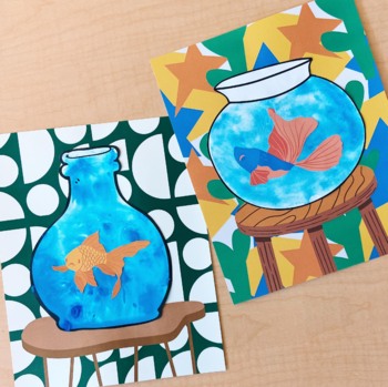 Preview of MATISSE "GOLDFISH" ART PROJECT FOR TODDLERS.
