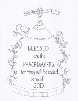 Preview of MATTHEW 5: 9  'BLESSED ARE THE PEACEMAKERS'