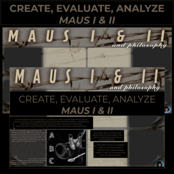 Preview of MAUS I & II  | MAUS I & II GOOGLE SLIDES ASSIGNMENT | CREATE, EVALUATE, ANALYZE