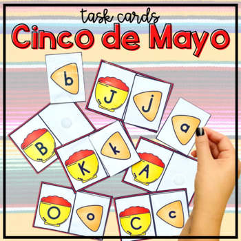 MAY FREEBIE: Cinco de Mayo Matching Alphabet Task Cards-Special Education