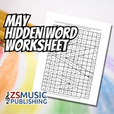 MAY Hidden Word Coloring Worksheet