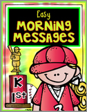 May Kindergarten First Grade Morning Messages