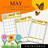 MAY Lesson Planner Templates | SPRING | Printable