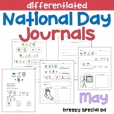 MAY National Days Differentiated Journals for special education