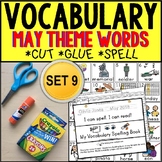 MAY Vocabulary and Fine Motor MONTHLY Worksheets for Speci