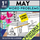 MAY WORD PROBLEMS Math 1st Grade First Activities Workshee