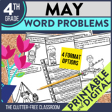 MAY WORD PROBLEMS Math 4th Grade Fourth Activities Workshe