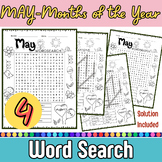 MAY Word Search Puzzle - MAY : Months of the Year Word Sea