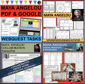 Preview of MAYA ANGELOU BUNDLE of Differentiated Activities