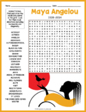 MAYA ANGELOU Word Search Puzzle Worksheet Activity