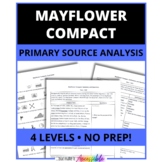MAYFLOWER COMPACT: Primary Source Analysis with 4 LEVELS, NO-PREP