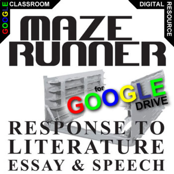 Preview of MAZE RUNNER Essay Questions, Speech Writing Prompts DIGITAL Thesis Summative