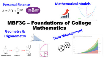 Preview of MBF3C - Foundations of College Mathematics - FULL COURSE - Teacher Package