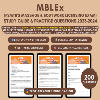 Preview of MBLEx Test Prep 2023-2024: Comprehensive Massage Therapy Exam Guide