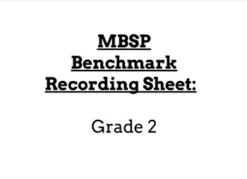 Preview of MBSP Recording Sheet