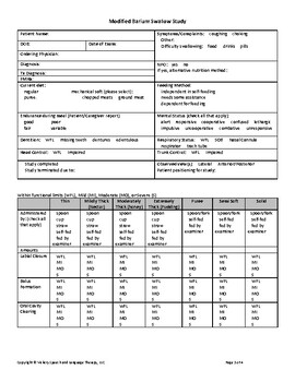 MBSS Report Template by Vickery Speech and Language Therapy | TPT