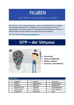 Preview of MBTI Persönlichkeitstypen - ISTP - Kreatives Schreiben (German)