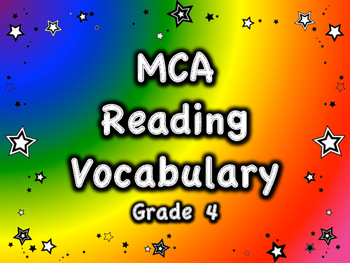 Preview of MCA Reading Standardized Test Vocabulary, All Standards Grade 4