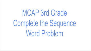 Preview of MCAP 3rd Grade Sequence/Word Problems