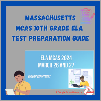 Preview of MCAS Test ELA 10th Grade Preparation Guide and slides