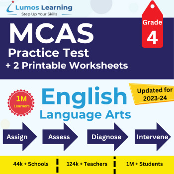 mcas test prep ela mcas practice test worksheets grade 4 language arts