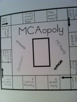 Preview of MCAopoly.. A game to teach the ins and outs of MCA testing