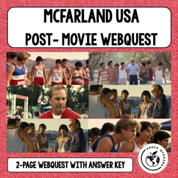 Preview of MCFARLAND USA POST-MOVIE WEBQUEST