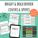MCM Bright & Bold stripes: binder covers, folder inserts, 
