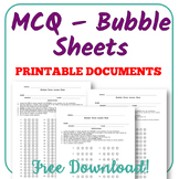 MCQ – Bubble Sheets / FREE DOWNLOAD!