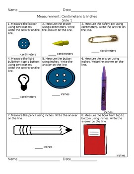 Preview of MD.1 Measurement centimeters and inches