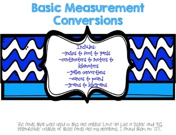 Preview of Measurement Conversions Posters