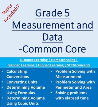 Preview of Grade 5 Common Core "Measurement and Data" Bundle - ISEE / SSAT eLearning