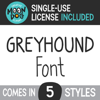 Preview of MD Greyhound Font - single use license included