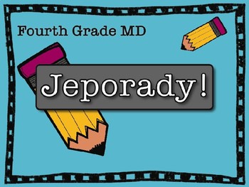 Preview of Math MD Jeporady Fourth Grade Review Test Prep Game