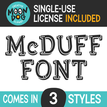 Preview of MD McDuff Font - single use license included
