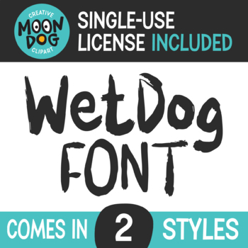 Preview of MD Wet Dog Font - single use license included