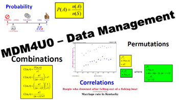 Preview of MDM4U - Organization of Data for Analysis Unit - Full Teacher Package