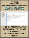 MDR (Manifest Determination Review) Information Google Form