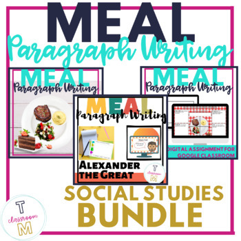Preview of MEAL Paragraph Guided Writing Lesson for Social Studies