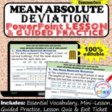 MEAN ABSOLUTE DEVIATION (MAD) PowerPoint Lesson & Practice